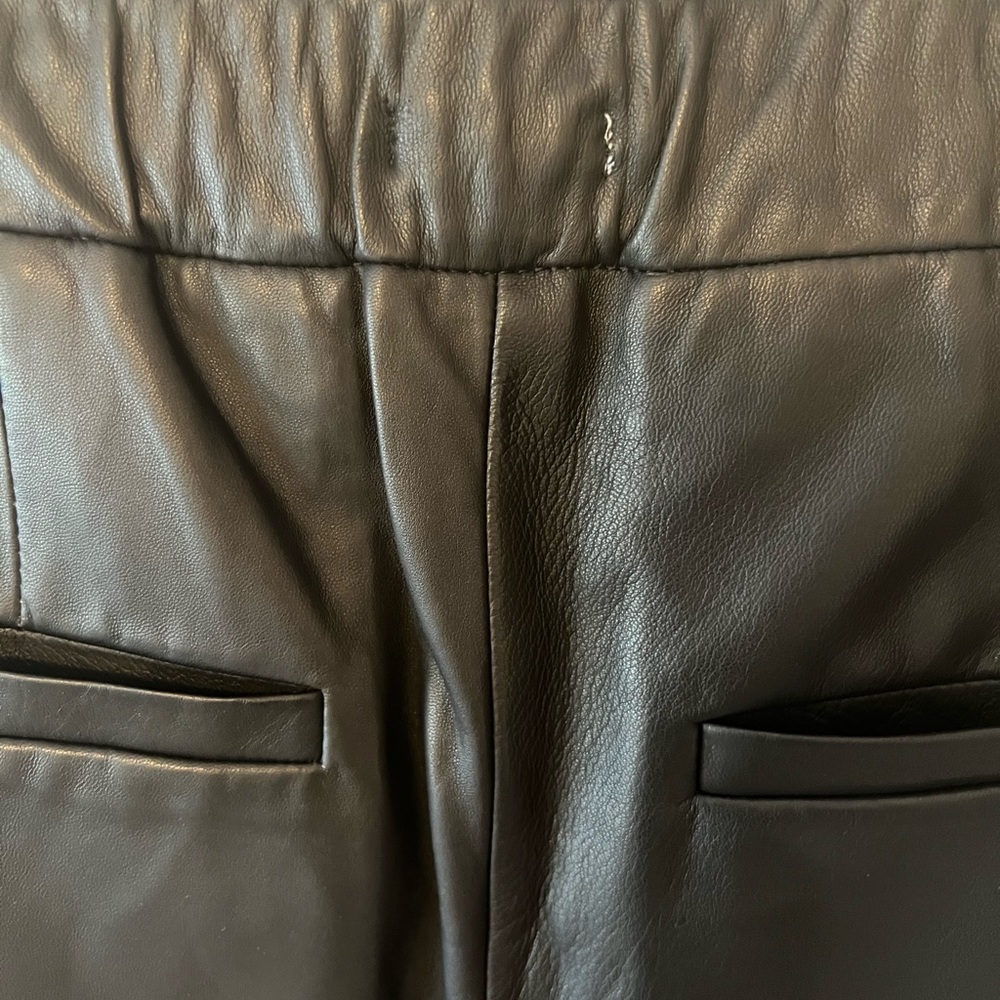 Brunello Cucinelli High-Waist Leather Pants - Picture 7 of 10